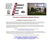 Tablet Screenshot of carconesautomotiverepairservice.com